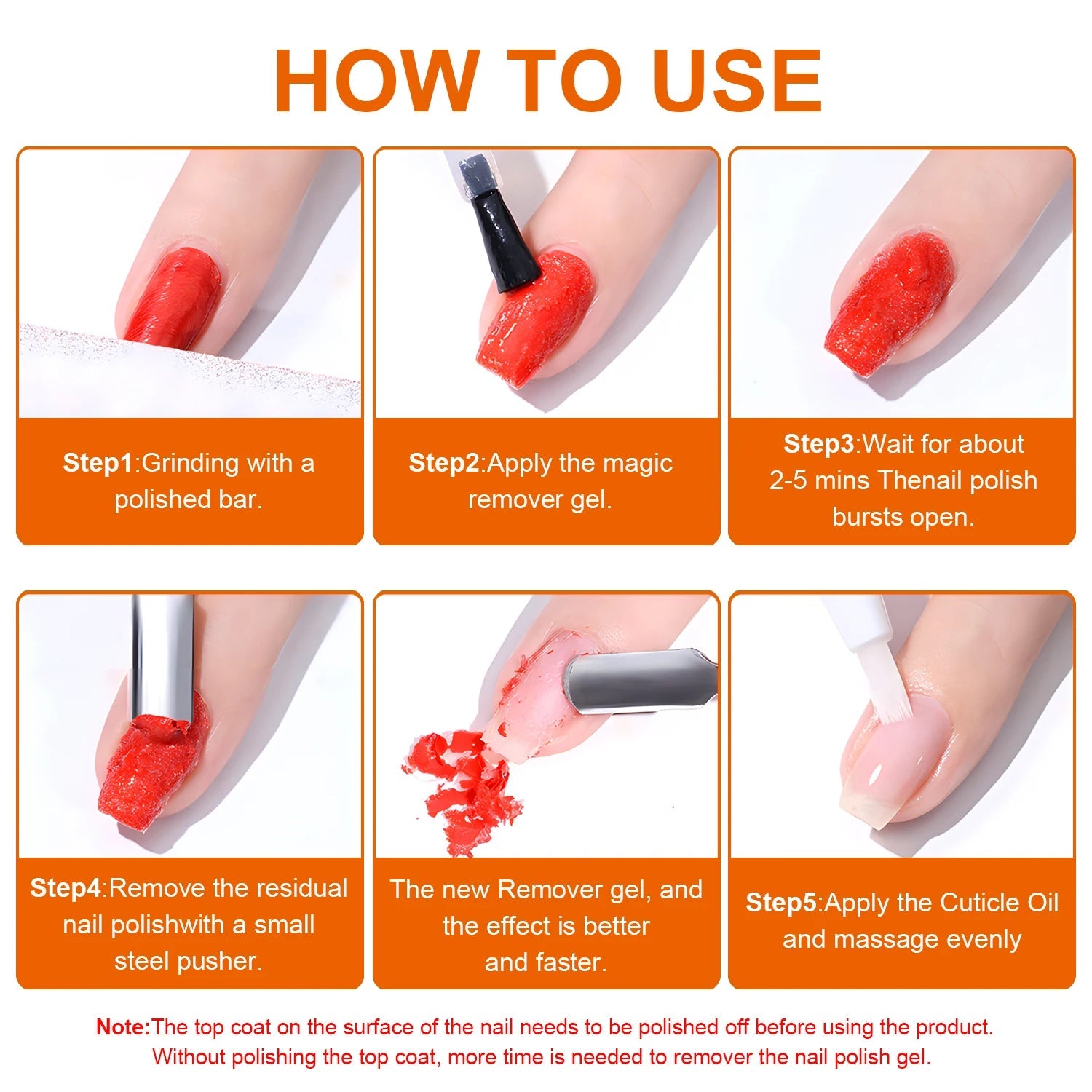 Gel Nail Polish Remover, Quick & Easy Polish Remover In 2-3 Minutes, No Need Soaking Or Wrapping - 0.51oz Good Vibrations