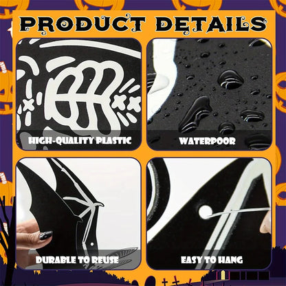 10pcs Halloween Hanging Glow-in-the-Dark Bats - 3D Glowing Green Plastic Decorations for Haunted House Parties Good Vibrations