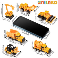 Alloy Construction Vehicles Toy Set for Ages 3-8-STEM Toys with Container Truck/Tower Crane/Excavator, Perfect Birthday Gift Good Vibrations