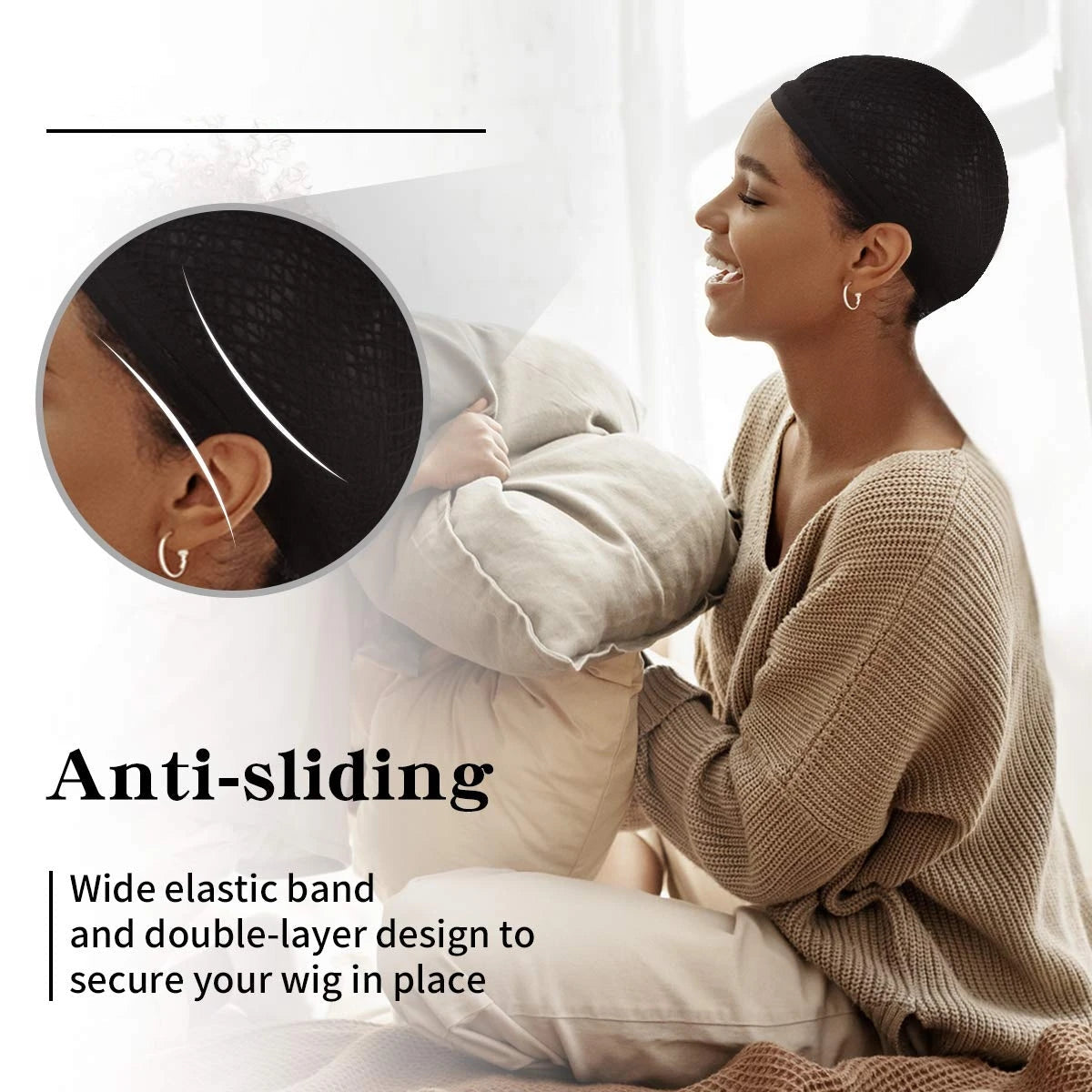 Wig Cap with Open-end for Women, Mesh Wig Cap for Long Hair, Wig Natural Nude Net Cap, 3 Pieces Good Vibrations