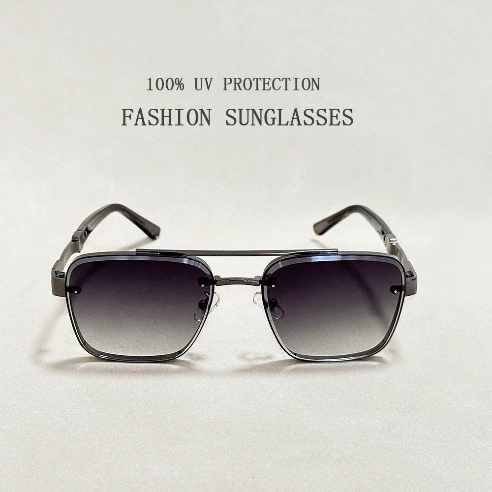 New Sunglasses For Men Luxury Fashion Glasses Sunscreen  Square Sunglasses Women Trendy Vintage Gafas De Sol Hombre Zonnebril Su Good Vibrations