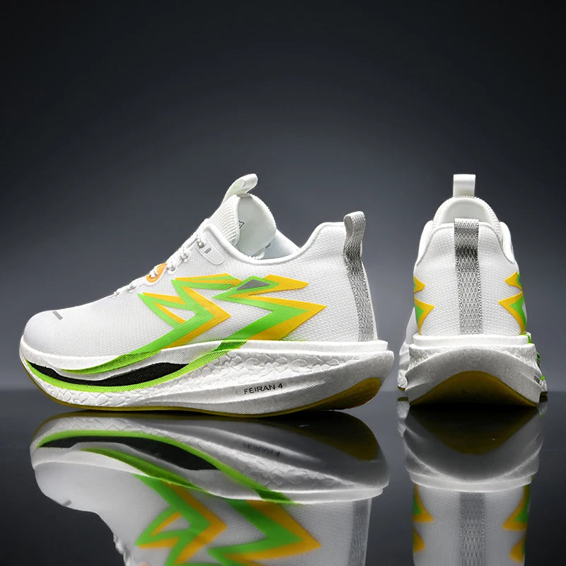 Carbon Plate Marathon Men Sports Running Shoes Air Cushion Lightweight Women Athletic Gym Sneakers Hiking Jogging Footwear Good Vibrations