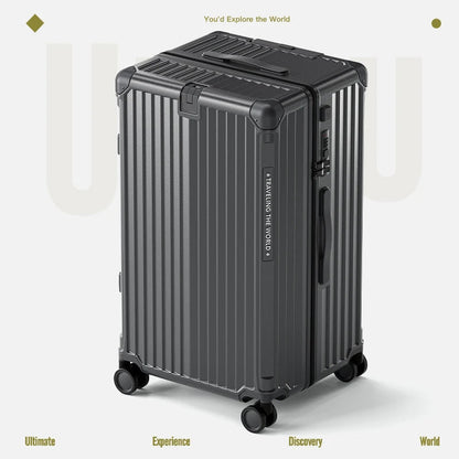 Hard Shell Carry-On Suitcase Rolling Travel Luggage with Spinner Wheels 20 24 26 28 30 Inch Large Capacity Durable Luggage Good Vibrations