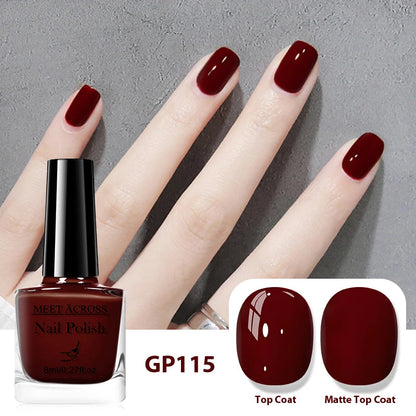 8ml Peel Off Water-Based Nail Polish Red Nails Fast Drying Long-Lasting Nail Art Polish DIY Design No Need Lamp Cure Manicure Good Vibrations