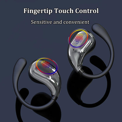 Bluetooth 5.4 Ear Hook Headphones TWS Wireless Earphones HiFi Stereo Waterproof Headsets LED Display Long Standby Touch Earbuds Good Vibrations