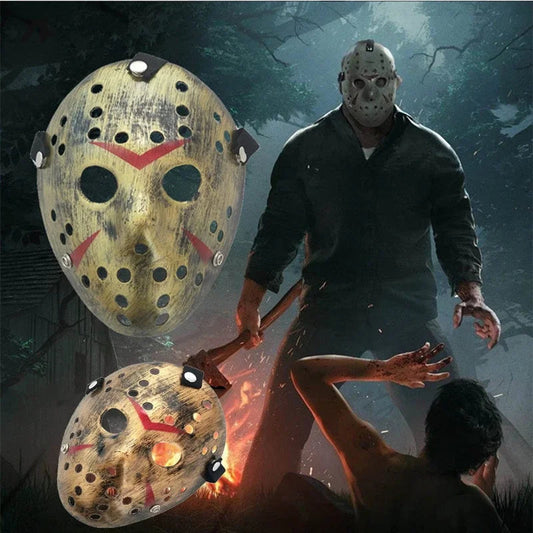 Movie Hockey Mask Jason Voorhees Friday The 13th Horror Scary Mask Halloween Party Cosplay Masks for Adult Men Halloween Gift Good Vibrations