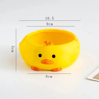 Cartoon Cute Duck Ceramic Decorative Ashtray Trend Personality Fashion Desktop Porch Home Decoration Storage Good Vibrations Adult Super Store