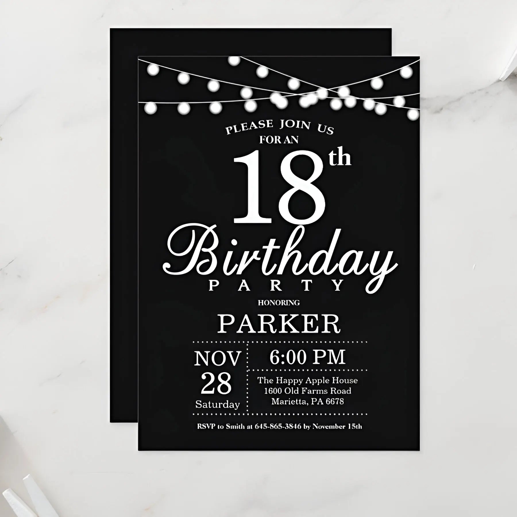 5/20/100pcs 18th birthday invitations, Watercolor Blue Floral birthday invitations 18, Sunflower Birthday Invitation Good Vibrations
