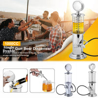 Gas Pump Dispenser for Drinks, Gas Pump Whiskey Wine Decanter, Single/Double Gun Beer Dispenser, Beverage Whiskey Decanter Tower Good Vibrations Adult Super Store