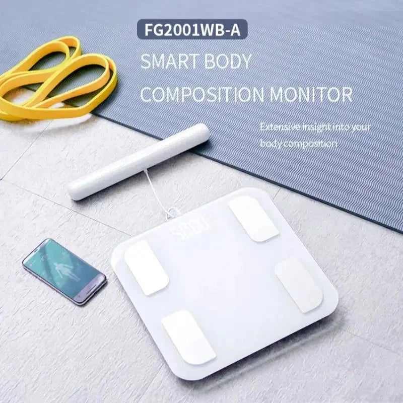 Fitdays Smart 8 Electrodes Body Fat Weight Scale, Human Bioimpedance Scale, Body Composition Scale Good Vibrations