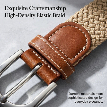 Women's elastic and elastic woven belt in one outfit, casual and versatile denim belt for men and women Good Vibrations