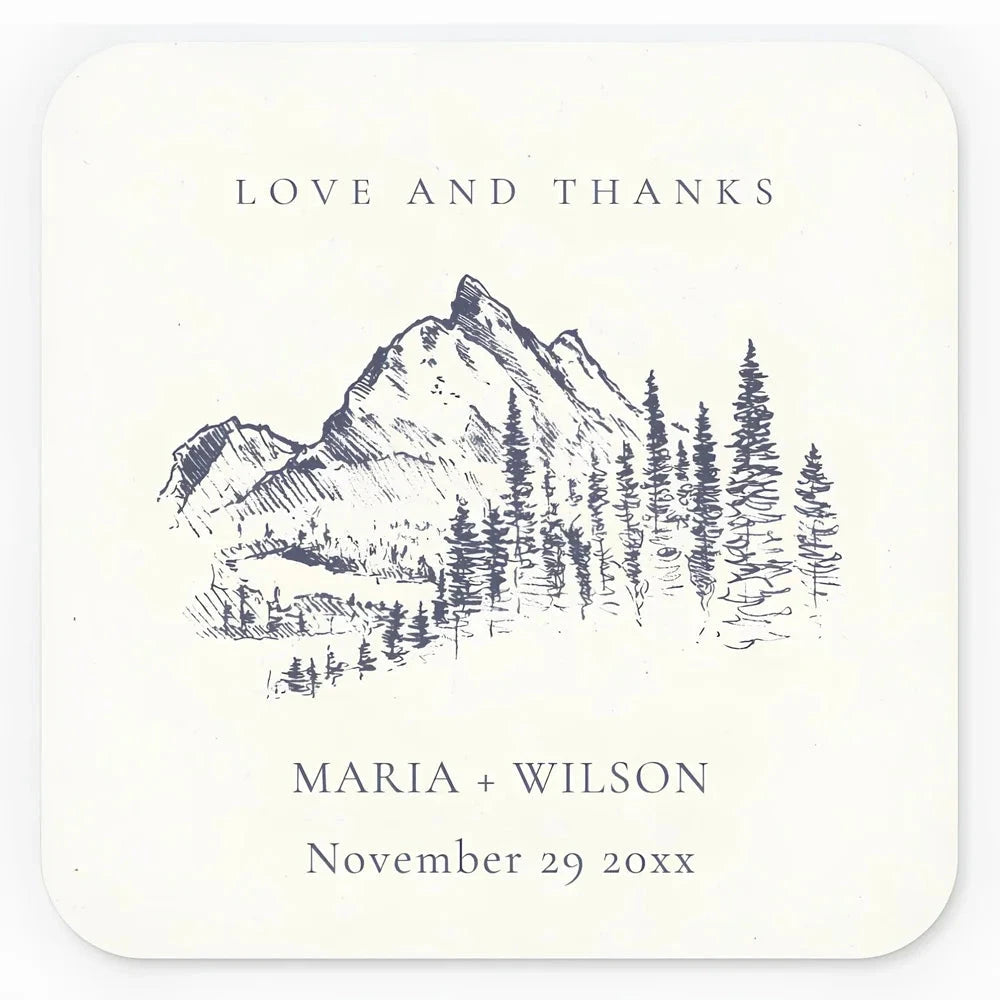 Custom Square Wedding Sticker, Personalized Wedding Stickers, Customizable Wedding Sticker, Wedding Thank You Stickers Good Vibrations