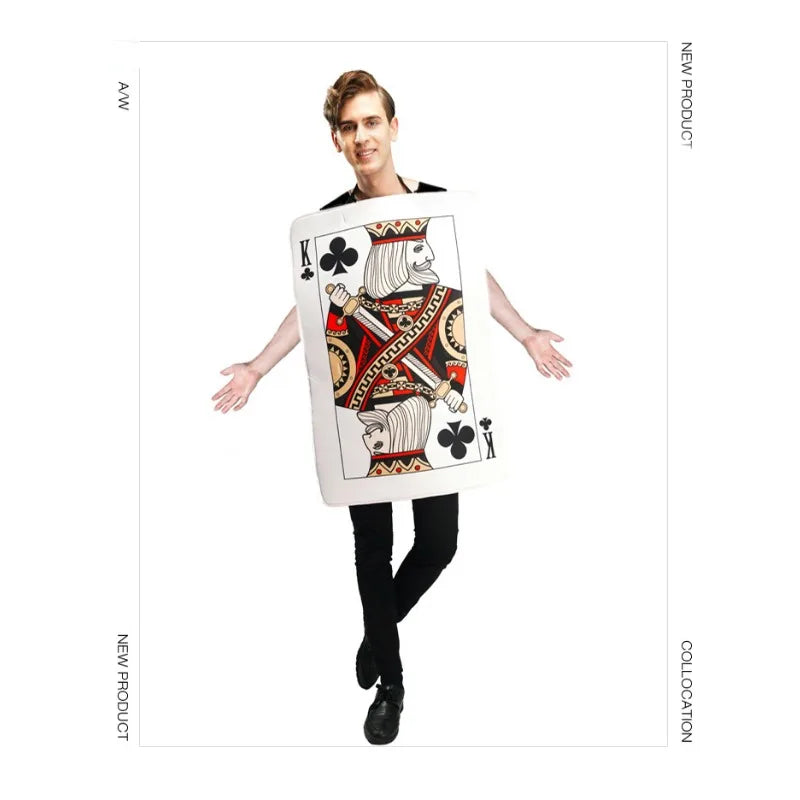 Men and Women Poker Couple Costumes Queen of Hearts King of Clubs King of Hearts Carnival Funny Party Clothes Same Style Good Vibrations
