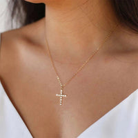 Elegant Crosses Choker Necklace Pendant with Stylish Jewelry Accessory for Trendy Women Ladies Daily Use Casual Wear Good Vibrations