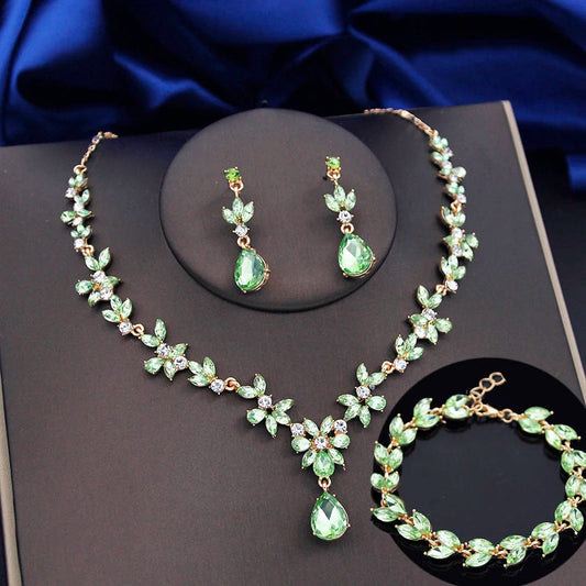 3pc Jewelry Sets for Women Fashion Earrings Bracelets Choker Necklace Set Good Vibrations Adult Super Store