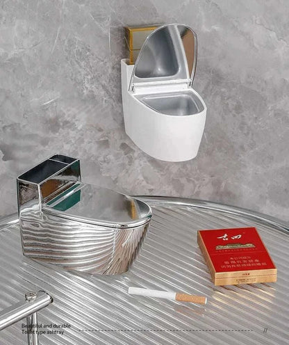 Creative Toilet Ashtray Home Bathroom Storage Cigarette Case with Lid Wall-mounted Plastic Ashtray Suitable for Home Office Use Good Vibrations Adult Super Store