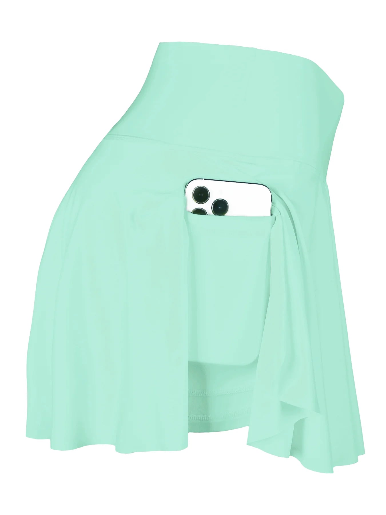 Women's Cross Waist Fake Two Pieces Sports Tennis Pockets Pant Skirt For Workout Fitness Badminton Yoga Fitness Running Marathon Good Vibrations