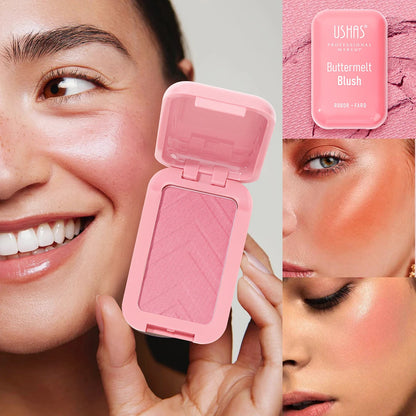 USAHS 7 Color Butter Blush Matte Long-Lasting Waterproof Blusher Natural Facial Contouring Cosmetics Good Vibrations