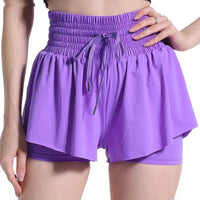 High Waist Butterfly Shorts Women Spandex Flowy Gym Yoga Athletic Workout Running Shorts Tennis Skirt Comfy Golf Skort Wear Good Vibrations