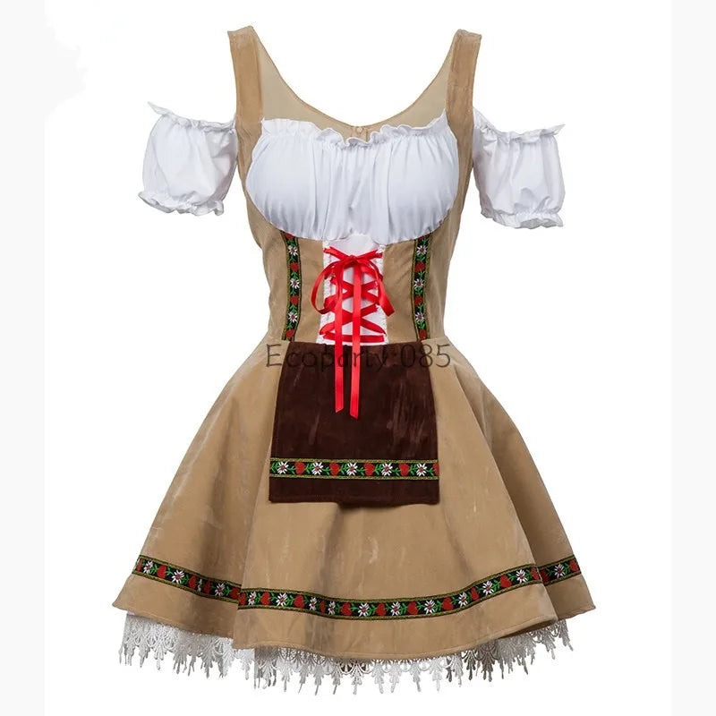 Male Woman Oktoberfest Costume Traditional Couple German Bavarian Beer Outfit Cosplay Halloween Carnival Festival Party Clothes Good Vibrations