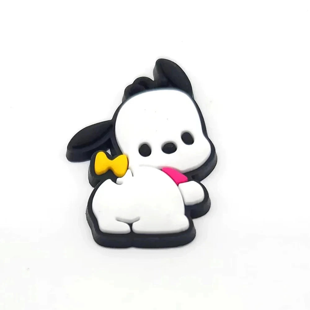 Sanrio Anime Hello kitty Kuromi Pochacco Shoe Charms for Clogs Bag Crocs Sneakers Shoe Decorations Bag Decors Good Vibrations