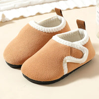 Autumn Winter Indoor Kids Shoes Anti Slip Soft Sole Children Floor Shoes Boys Girls Plush Warm Cotton Slipper Solid Home Shoes Good Vibrations