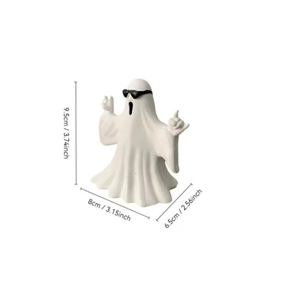 New Cute Cute Ghost Statue Ghosts Small Scary Ghost Figurines Halloween Home Decorations Coffee Table Centerpieces Shelf Good Vibrations