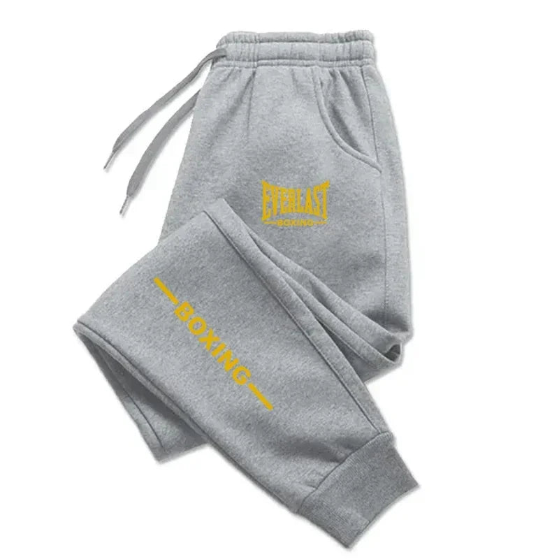 2025 Autumn EVERLAST Printed Jogging Pants Men's Tracksuit Pants for Men Sweatpants Jogger Men Brushed Gym Women Winter Trousers Good Vibrations