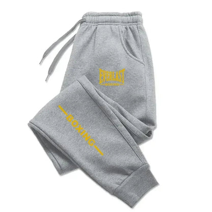 2025 Autumn EVERLAST Printed Jogging Pants Men's Tracksuit Pants for Men Sweatpants Jogger Men Brushed Gym Women Winter Trousers Good Vibrations