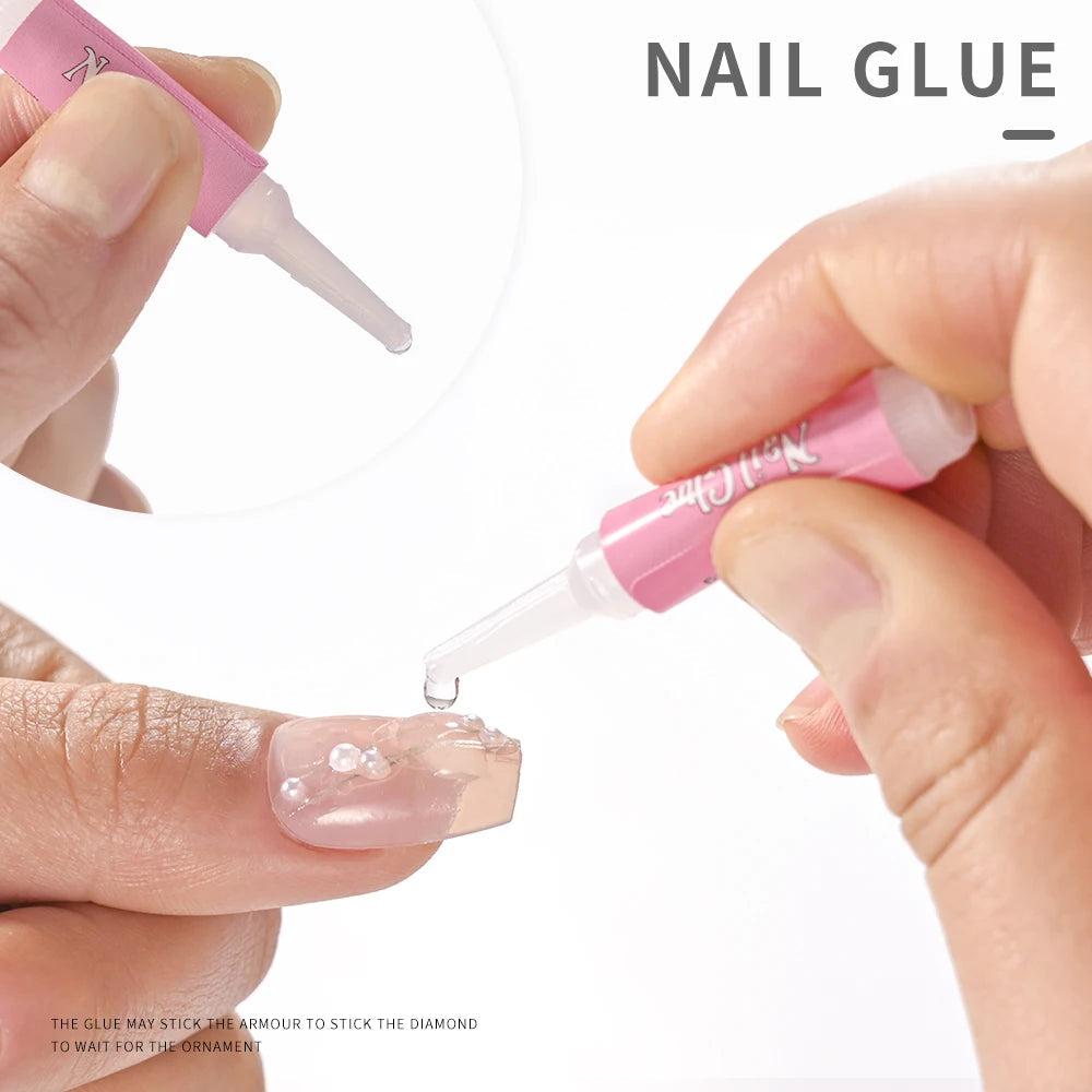 10-30pcs Fast Drying Nail Glue Acrylic False Nail Tips Glue Gel For Fast Extension Super Bond Rhinestones False Nails Mini Glue Good Vibrations