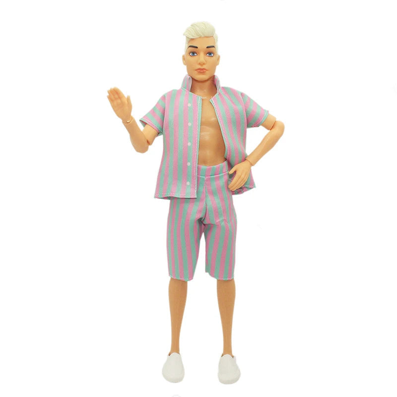 New 30cm Height Female/ Male Doll Couple Doll with Clothes Suit Dress Up Toys for Children Good Vibrations