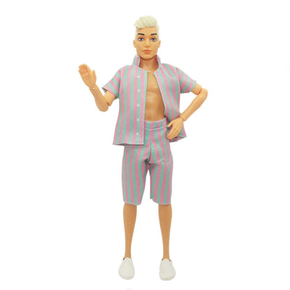 New 30cm Height Female/ Male Doll Couple Doll with Clothes Suit Dress Up Toys for Children Good Vibrations
