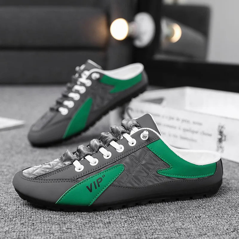 Men's Casual Slippers  Summer Comfortable Anti Slip Mesh Breathable Men's Sports Shoes Lightweight Soft Soled Half Slippers Good Vibrations