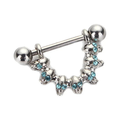 Straight Rod Snake Wing Nipple rings Breast Ring Heart Shaped Adjustable Nipple Piercing Human Jewelry Good Vibrations