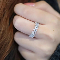 CC Charm Rings For Women Girl Flower Design Silver Color Wedding Engagement Fashion Accessories Fine Jewelry CC3118 Good Vibrations