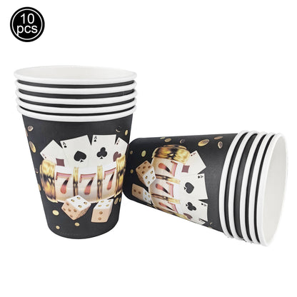 Casino Birthday Party Supplies for Adults Casino Party Decors Poker Paper Plates Cups Napkins Casino Night Vegas Supplies Favors Good Vibrations