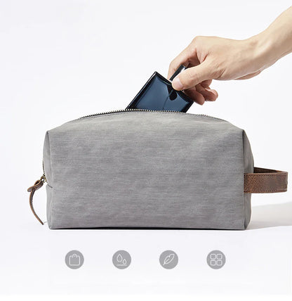 Portable hookah bag with waterproof design and large capacity, grey color.