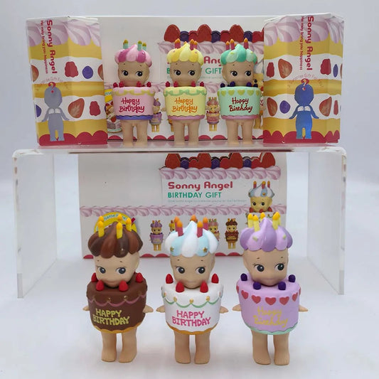 Sonny Angel Birthday Cake Series Blind Box Lying Down Angel Series Anime Figures Kawaii Cartoon Surprise Box Toys For Kids Gifts Good Vibrations