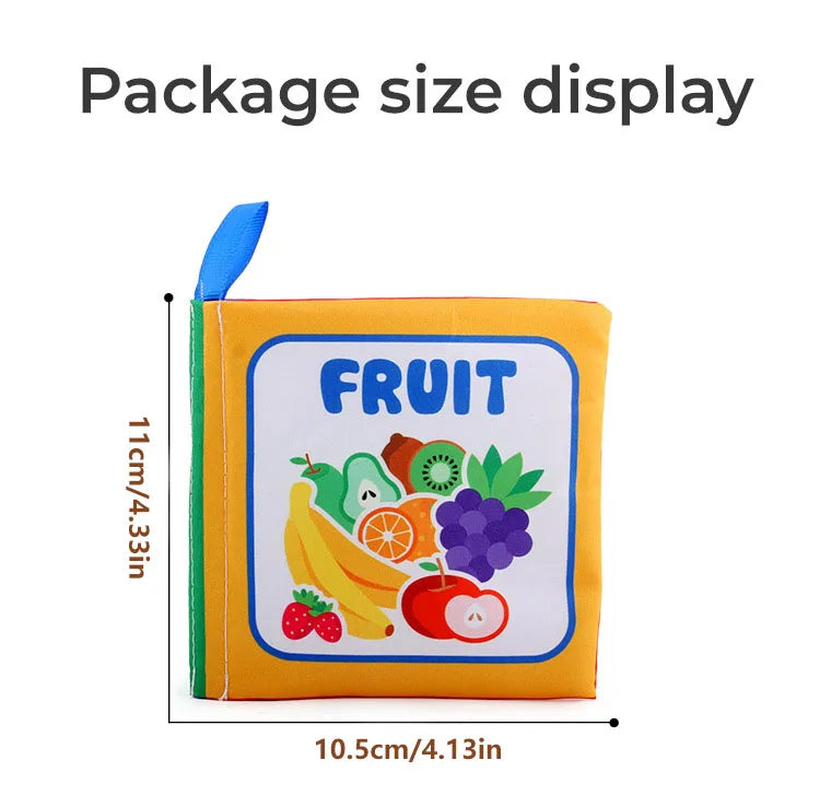 4 Pages Enlightenment Early Learning Books Children Black and White Cloth Book for Kids Montessori Educational Toys Good Vibrations