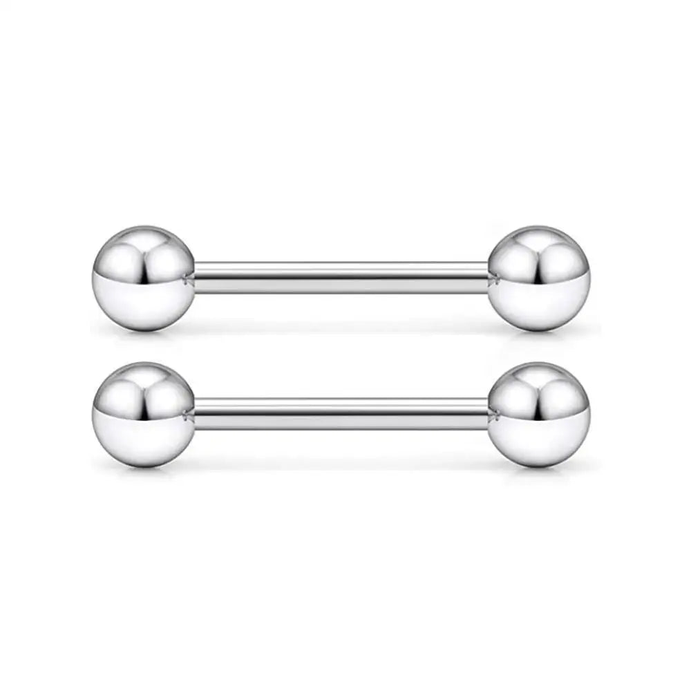 14G Tongue Rings Surgical Steel Straight Barbell Nipplerings Nipple Body Piercing Jewelry Long Barbell Bridge Tongue Rings Good Vibrations