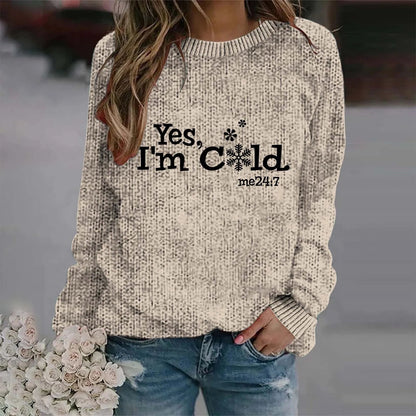 Women's Y2k Letter Print Knitwear Large Size Loose Soft Pullover Sweater Comfy Casual Crewneck Long Sleeve Sweater Jersey New Good Vibrations