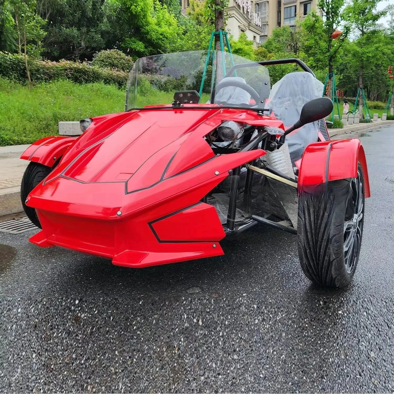 gasoline off-road vehicle tricycle motorcycle 3 wheels 350CC car ZTR tricycle automatic transmission electric tricycle Good Vibrations