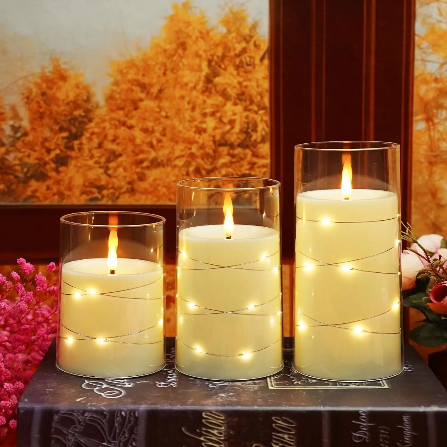 Electronic candles LED candles for home decoration LED light strips with remote control LED glass candles Christmas wedding part Good Vibrations