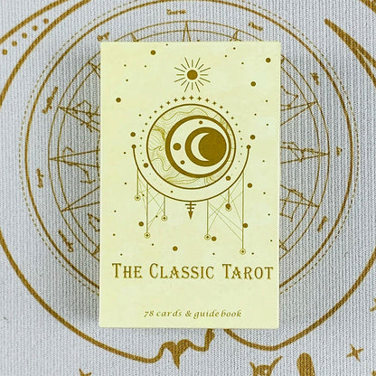 The Classic Tarot Cards Deck A 78Pcs With Paper instruction manual For Easy Beginners, Fate Fortune Divination Party Board Game Good Vibrations