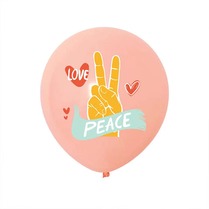 15pcs Hippie Two Groovy Bohemian Rainbow Bus Balloons For Bohemian Themed Kids Birthday Decoration Wedding Party Supplies Good Vibrations