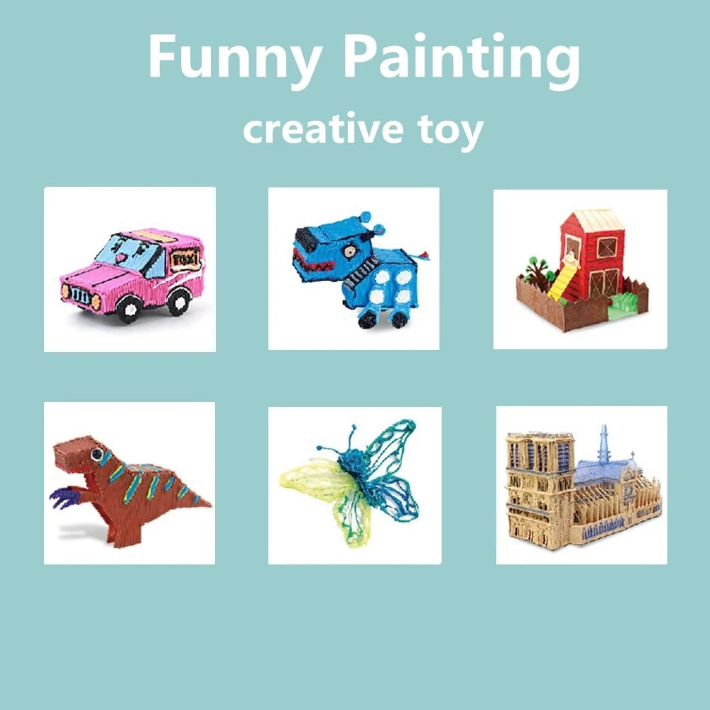 3d Pen for kids Creatived Toy DIY 3D Printing Pen Type-C Rechargeable 3D Pens Set with 200M PLA Filament for Children Gift Good Vibrations