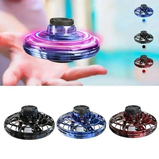 Flying Helicopter Spinner Fingertip Upgrade Flight Gyro Flyorb Hover Ball Mini Drone Aircraft Toy LED UFO Type Toy Kid Gift Good Vibrations