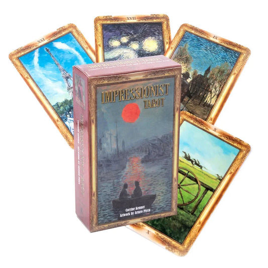 New Impressionist Tarot cards  A 78 Deck Oracle English Visions Divination fate Borad Playing Games Good Vibrations