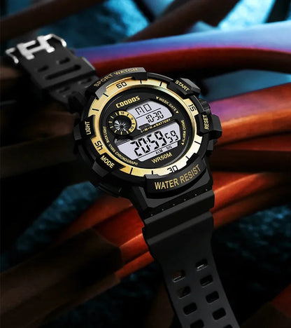 Fashion Sport LED Electronic Watches For Men Luxury Waterproof Luminous Military Watch Man Multifunction Colorful Digital Clock Good Vibrations