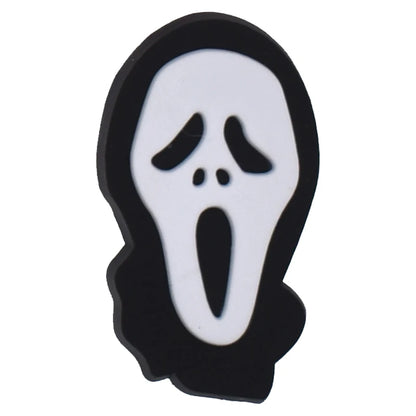1PCS Hot Selling Ghost Series Shoe Charm PVC Sandal Accessories DIY Cartoon Skeleton Bag Wristband Decor Halloween Gifts Good Vibrations